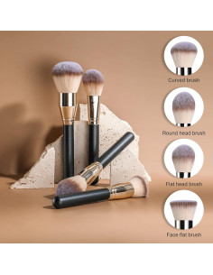 Conjunto de Brochas de Maquillaje BS-MALL 14 Piezas Sintéticas 2