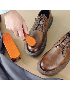 Cepillo de Zapatos VESONNY de Pelo de Caballo - 2 Piezas 2