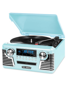 Victrola Reproductor de Discos Retro 3 Velocidades Bluetooth Verde