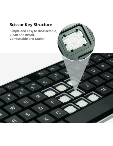 Teclado USB B.FRIENDit KB1430 Negro Teclas Silenciosas