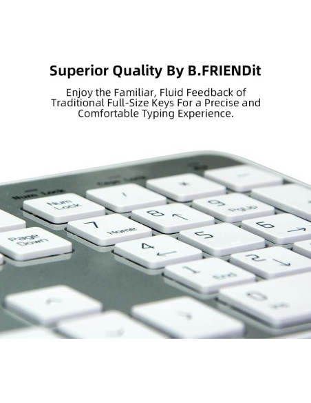 Teclado USB B.FRIENDit KB1430 Negro Teclas Silenciosas