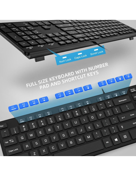 Teclado USB B.FRIENDit KB1430 Negro Teclas Silenciosas