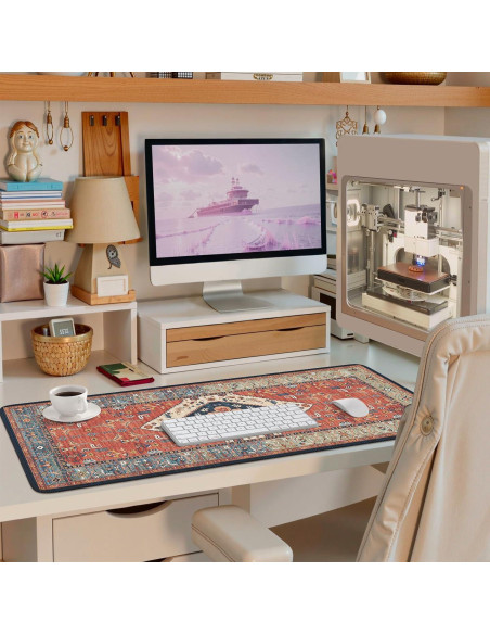 Alfombrilla de Escritorio iCasso XXL Antideslizante Marrón