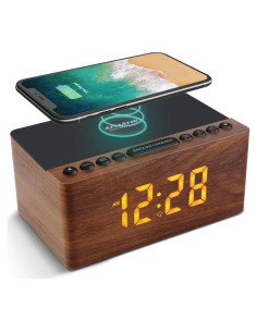 Reloj Despertador Digital ANJANK con Carga Inalámbrica