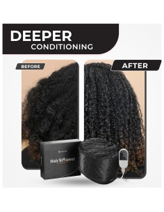 Gorro Térmico para Cabello SISWOW - Acondicionador Profundo Negro 2