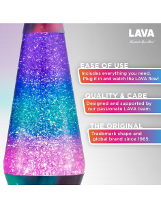 Lámpara Lava LAVA 36.83 cm Multicolor Brillo Plateado 2