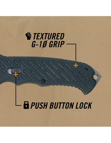 Cuchillo Plegable Gerber Gear 06 FAST, Táctico con Filo Serrado