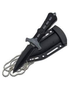 Cuchillo de Cuello MTech USA MT-20-14GY - Hoja Negra 16.5 cm