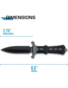 Cuchillo de Cuello MTech USA MT-20-14GY - Hoja Negra 16.5 cm 2