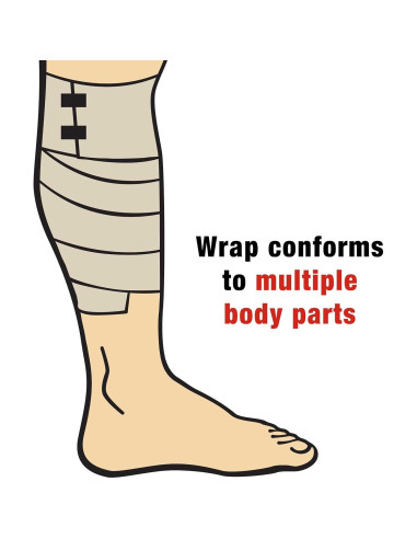 Venda Elástica ACE 7.6 cm con Clips, Soporte para Codo y Tobillo