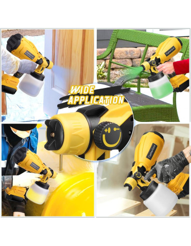 Pulverizador de pintura CypherCore 700W 1L 3 boquillas
