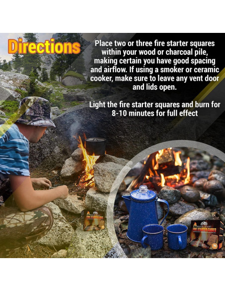 Cubos de Encendido de Fuego Outrav 144ct Impermeables