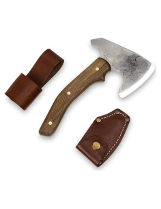 Hacha Bushcraft BPS con funda de cuero - 23.5 cm - Camping