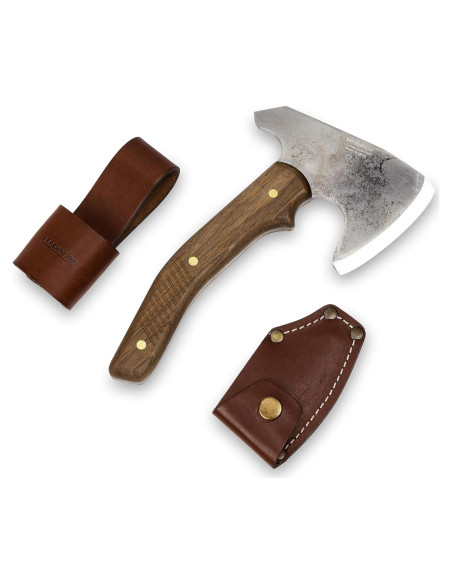 Hacha Bushcraft BPS con funda de cuero - 23.5 cm - Camping