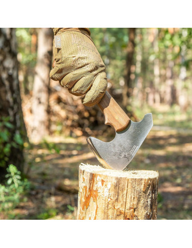 Hacha Bushcraft BPS con funda de cuero - 23.5 cm - Camping