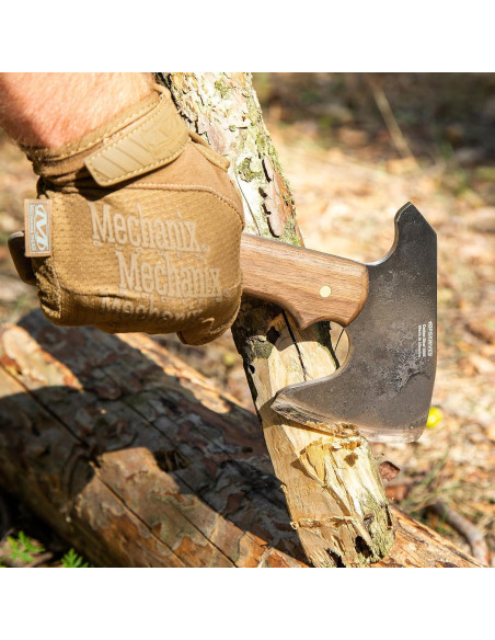 Hacha Bushcraft BPS con funda de cuero - 23.5 cm - Camping