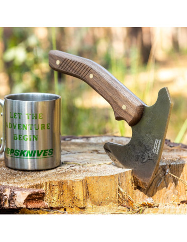 Hacha Bushcraft BPS con funda de cuero - 23.5 cm - Camping