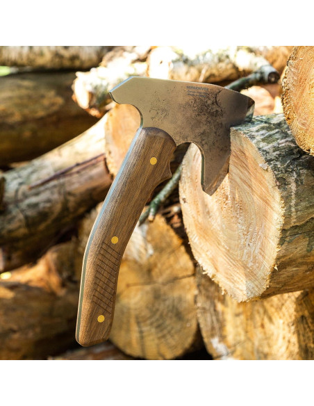 Hacha Bushcraft BPS con funda de cuero - 23.5 cm - Camping