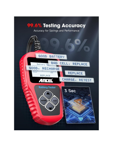 Probador de Batería ANCEL BA101 12V Carga 100-2000 CCA