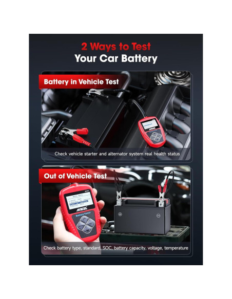 Probador de Batería ANCEL BA101 12V Carga 100-2000 CCA