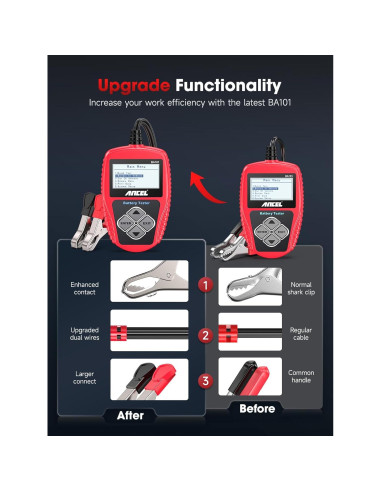 Probador de Batería ANCEL BA101 12V Carga 100-2000 CCA
