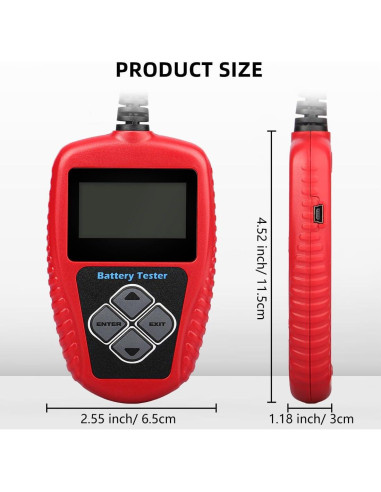 Probador de Batería ANCEL BA101 12V Carga 100-2000 CCA