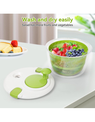 Espiralador de Ensalada XAYCDEHN 5 Cuartos Verde Blanco