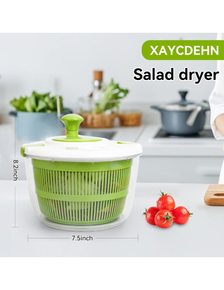 Espiralador de Ensalada XAYCDEHN 5 Cuartos Verde Blanco