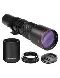 Lente Telefoto Manual 500mm/1000mm f/8 Big Mike's para Sony