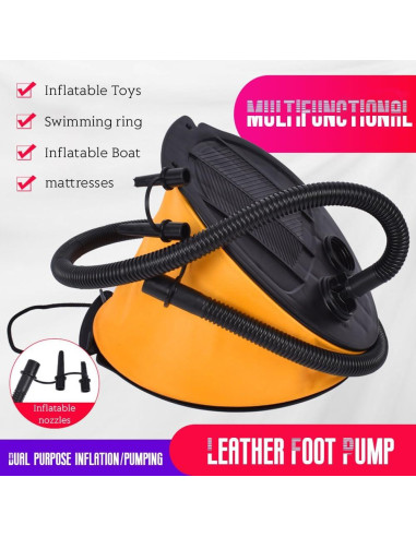 Bomba de aire de pie Glomora 3L para inflables - Amarillo