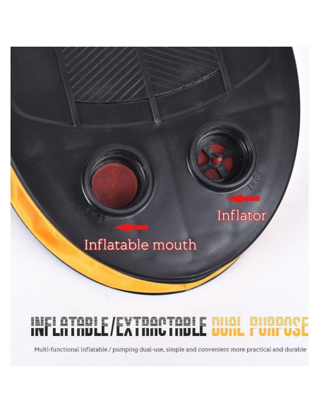 Bomba de aire de pie Glomora 3L para inflables - Amarillo