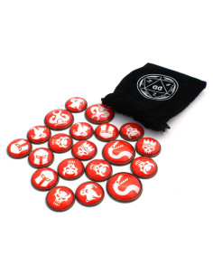 Conjunto de Fichas D&D Dahan Dice 20 Monstruos Estándar