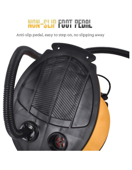 Bomba de aire de pie Glomora 3L para inflables - Amarillo
