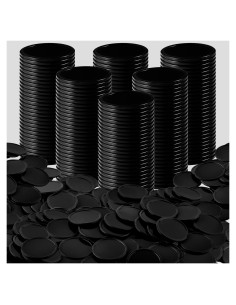 Contadores de Plástico Coopay 500 Piezas 2.5 cm Negro