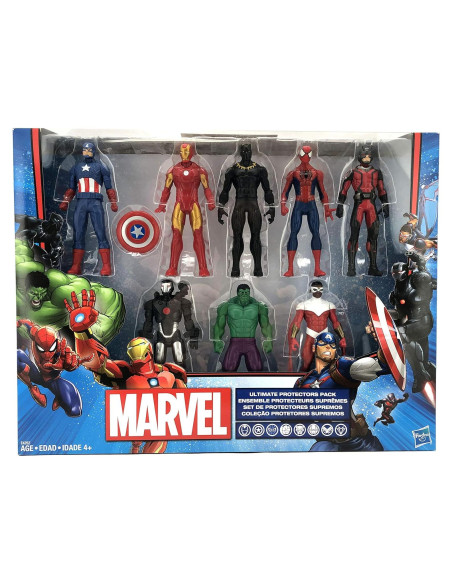 Pack de 8 Figuras de Acción Marvel Avengers - Iron Man, Hulk, Spider-Man y más