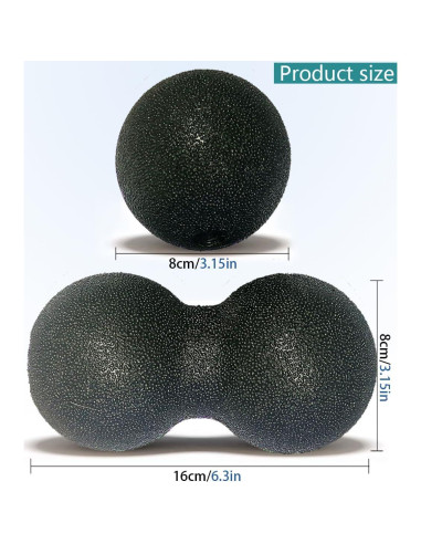 Bola de Masaje Doble Lianke 16cm y 8cm - Alivio de Tensión