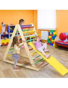 Escalador Triangular Plegable Costzon de Madera Arcoíris 121.9x71.1cm 2