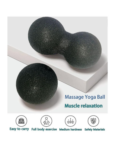 Bola de Masaje Doble Lianke 16cm y 8cm - Alivio de Tensión