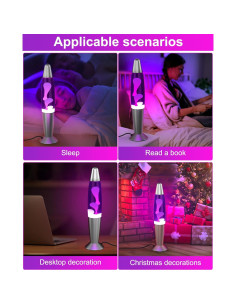 Lámpara de Movimiento Líquido Eadaiylon Púrpura 33cm 2