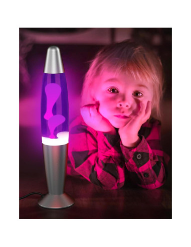 Lámpara de Movimiento Líquido Eadaiylon Púrpura 33cm