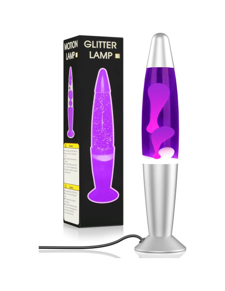 Lámpara de Movimiento Líquido Eadaiylon Púrpura 33cm