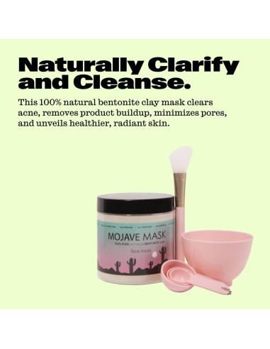 Conjunto de Máscaras Mojave Trademark Beauty - Arcilla Bentonita 454g