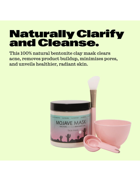 Conjunto de Máscaras Mojave Trademark Beauty - Arcilla Bentonita 454g Conjunto de Máscaras Mojave Trademark Beauty - Arcilla Bentonita 454g