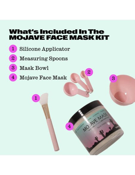 Conjunto de Máscaras Mojave Trademark Beauty - Arcilla Bentonita 454g Conjunto de Máscaras Mojave Trademark Beauty - Arcilla Bentonita 454g
