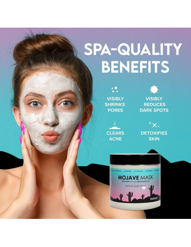 Conjunto de Máscaras Mojave Trademark Beauty - Arcilla Bentonita 454g