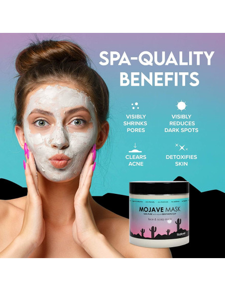 Conjunto de Máscaras Mojave Trademark Beauty - Arcilla Bentonita 454g Conjunto de Máscaras Mojave Trademark Beauty - Arcilla Bentonita 454g