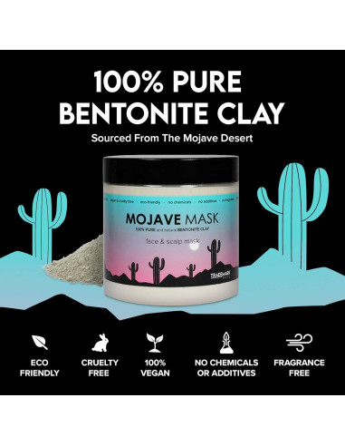 Conjunto de Máscaras Mojave Trademark Beauty - Arcilla Bentonita 454g