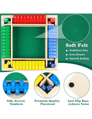 Juego de Mesa Cierra La Caja JTNFSH 22x22cm para 2-4 Jugadores