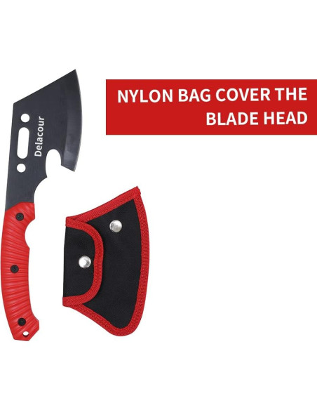Hacha de Camping Delacour con Funda - 32cm, Acero Inoxidable