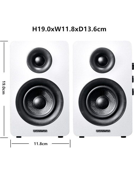 Altavoces de Estantería Sanyun SW208 60W Bluetooth 5.0 Blanco